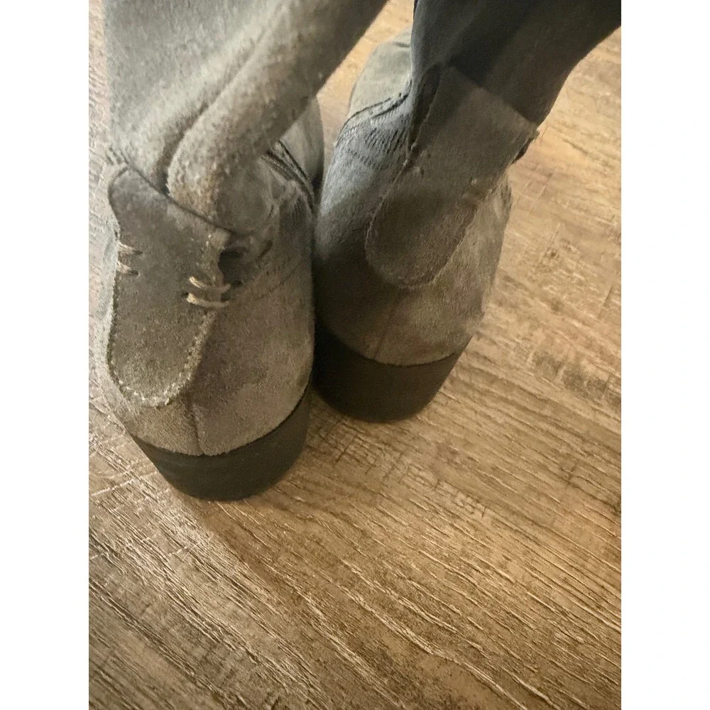 Vince Camuto Karinda Grey Suede Over The Knee Perforated Boots Size 10M